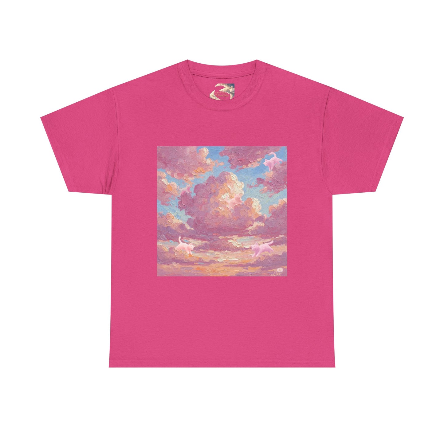 Dreamy Sunset Clouds Unisex Heavy Cotton Tee, Sky T-Shirt, Aesthetic Apparel, Gift for Dreamers, Casual Wear