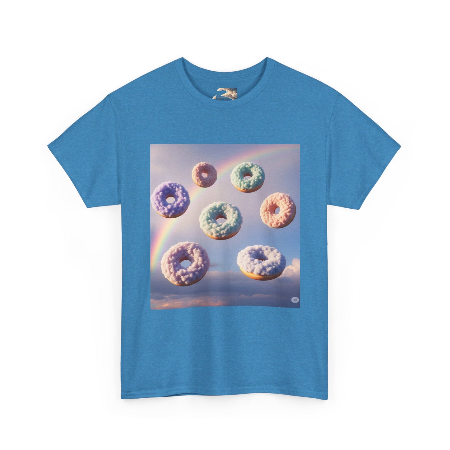 Cloud Donuts, The LORD is HOLY Whimsical Heavy Cotton Tee with Donuts & Inspirational Cloud