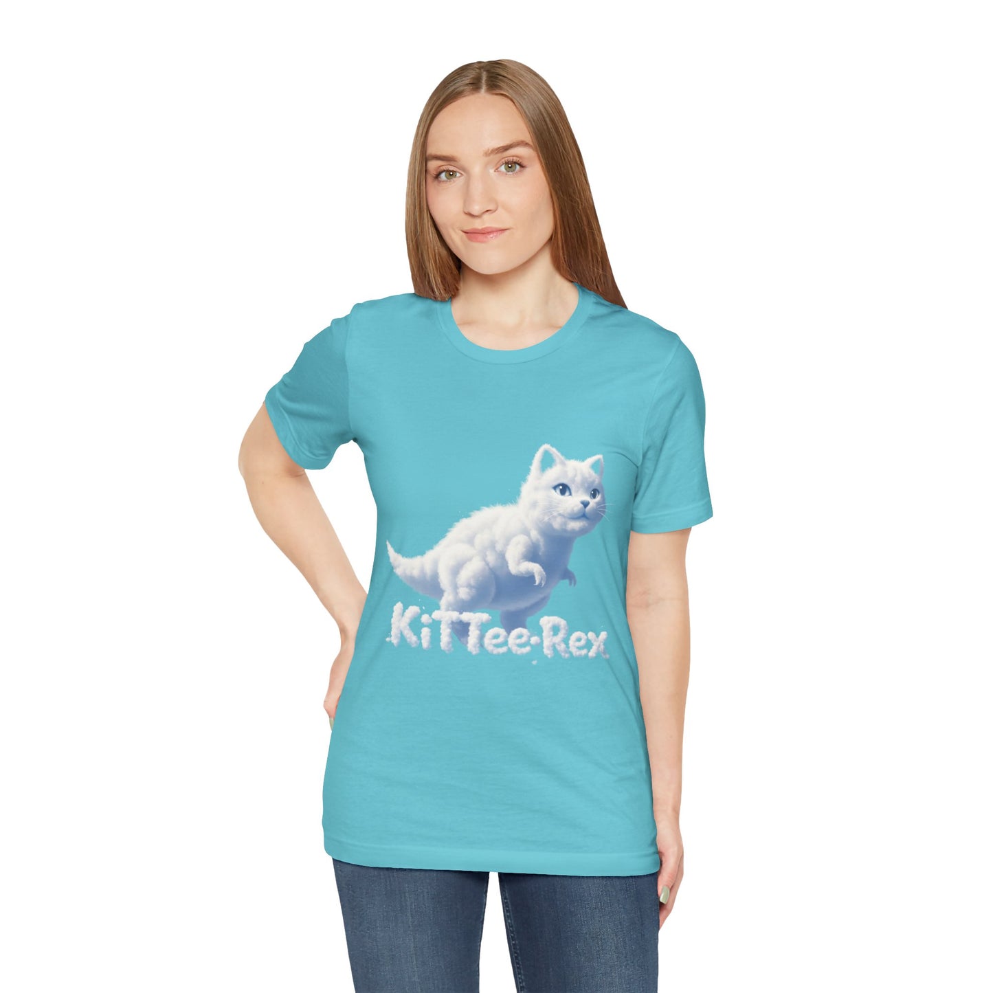 Kittee-Rex Cat T‑Shirt — Cute Dino Cat Graphic Tee