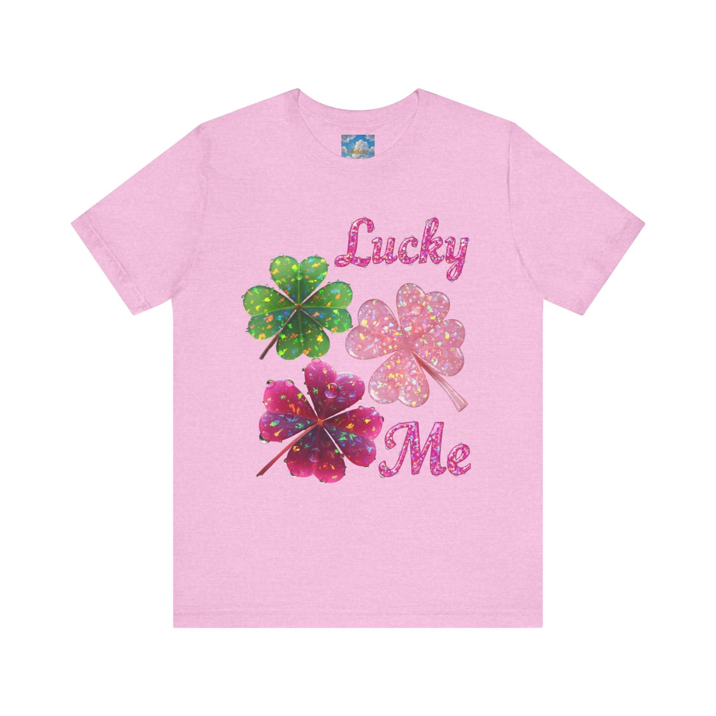 Lucky Me T-Shirt Opalesia Four Leaf Clovers— St. Patrick's Day Clover Graphic Tee