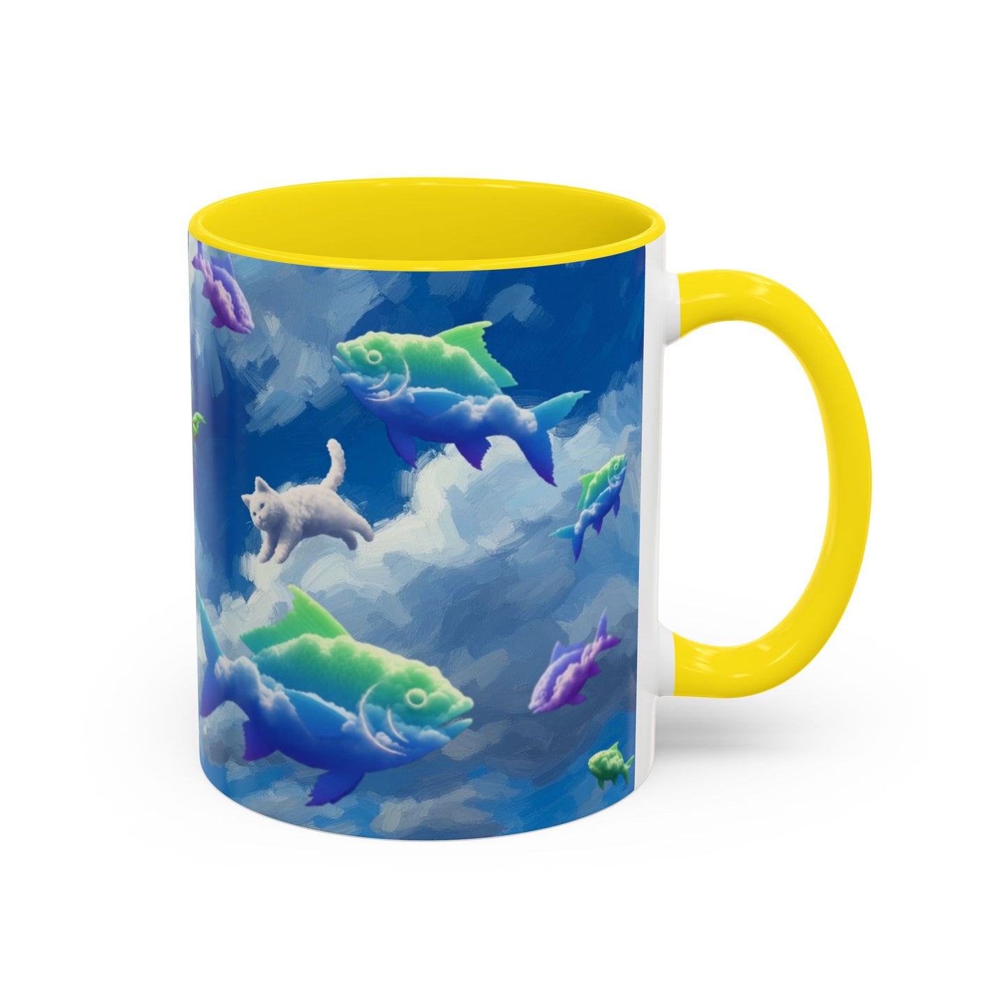 Whimsical Fish Mug, Fantasy Coffee Cup, Unique Gift for Ocean Lovers, Nautical Home Decor, Dreamy Coffee Beverage