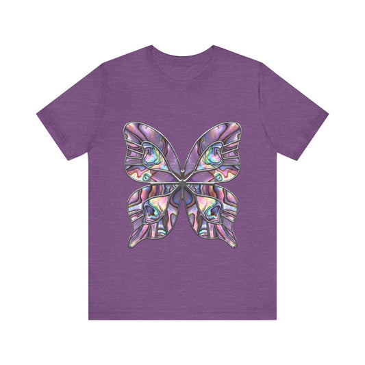 Abalone Shell Butterfly Tee, Stunning Iridescent Abalone Butterfly, Nature Lovers, Unique Gift for Birthdays