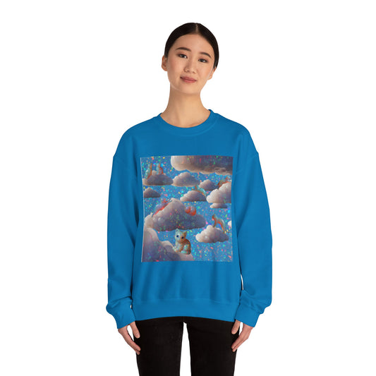 Opalesia sky with Opalairi Kitties Crewneck Sweatshirt — Dreamy Opal Cloud Pullover