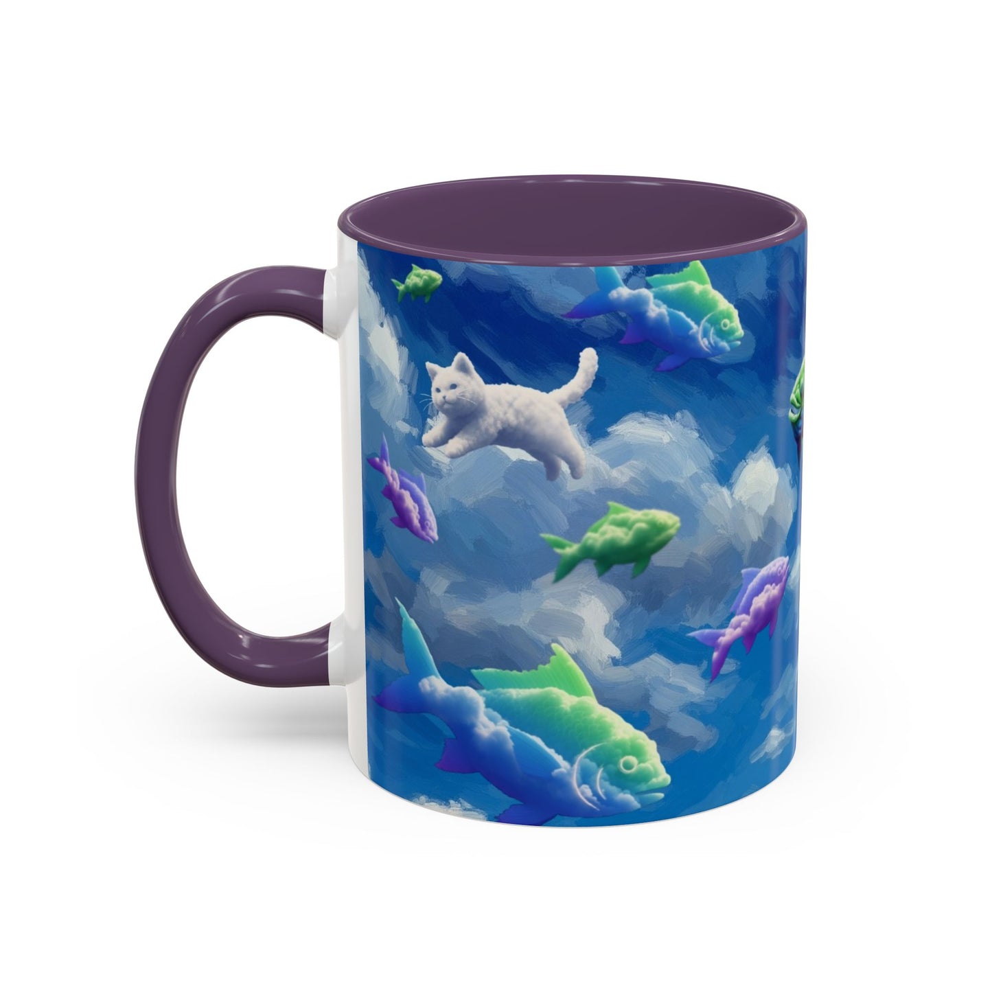 Whimsical Fish Mug, Fantasy Coffee Cup, Unique Gift for Ocean Lovers, Nautical Home Decor, Dreamy Coffee Beverage