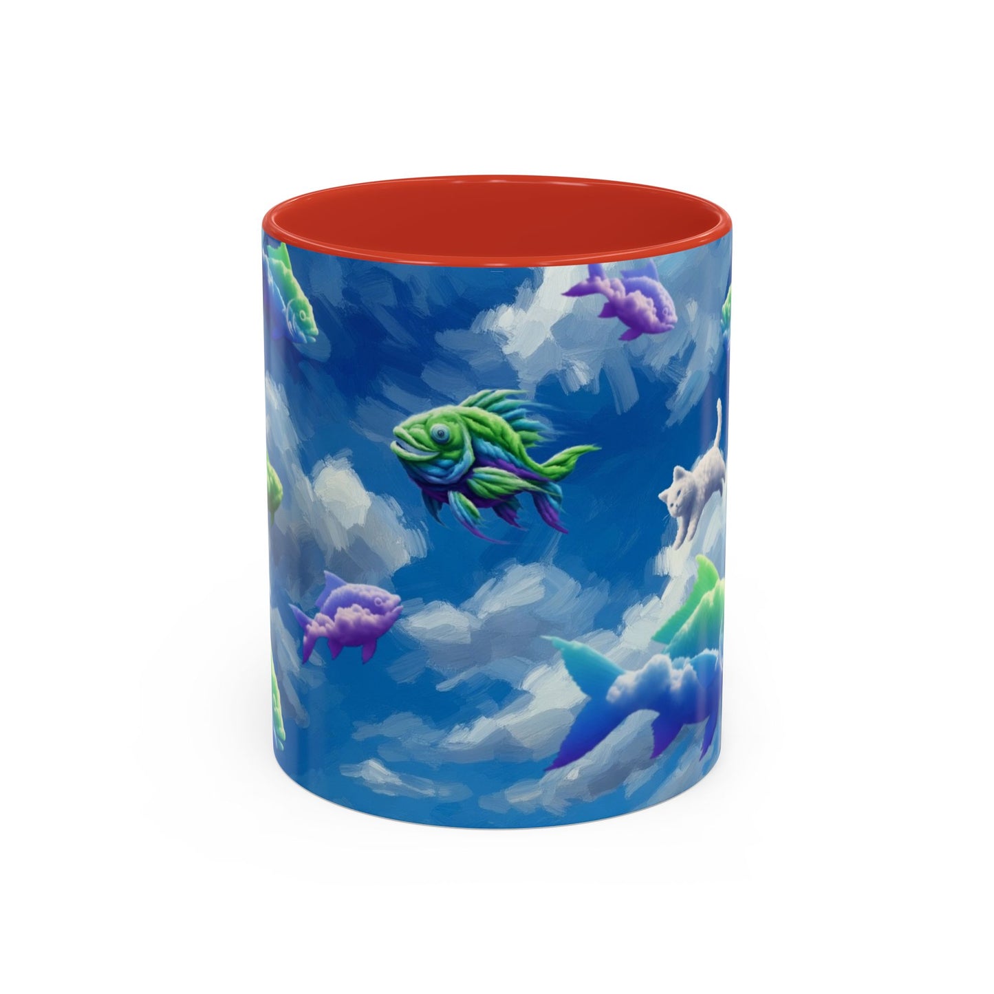 Whimsical Fish Mug, Fantasy Coffee Cup, Unique Gift for Ocean Lovers, Nautical Home Decor, Dreamy Coffee Beverage