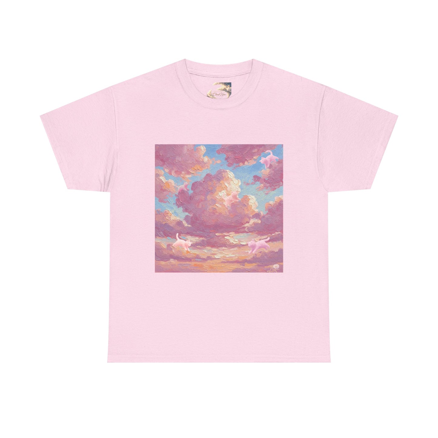 Dreamy Sunset Clouds Unisex Heavy Cotton Tee, Sky T-Shirt, Aesthetic Apparel, Gift for Dreamers, Casual Wear
