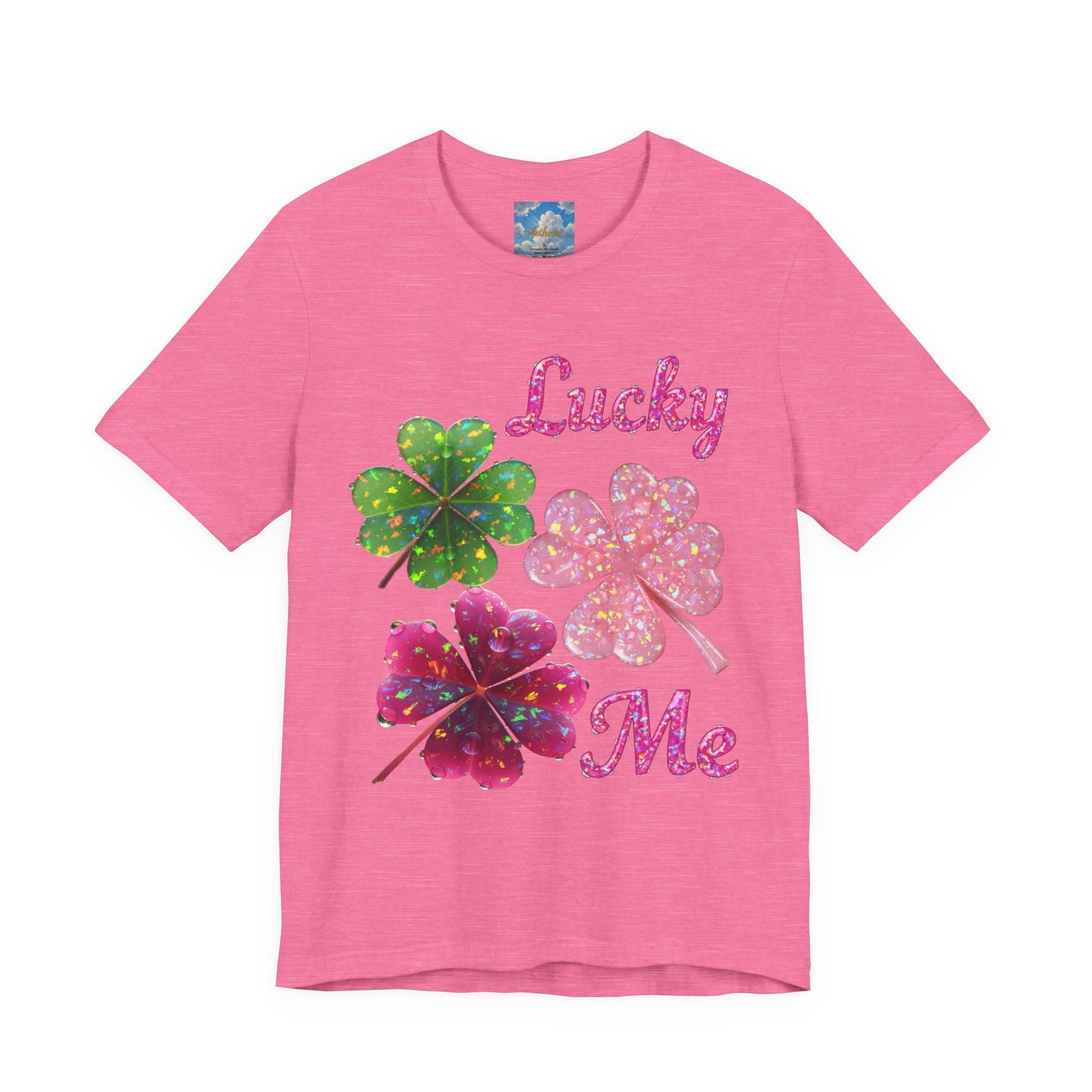 Lucky Me T-Shirt Opalesia Four Leaf Clovers— St. Patrick's Day Clover Graphic Tee