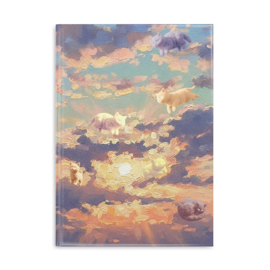 Kitty Dreamscape Hardcover Notebook — Puffy Cover Journaling Gift