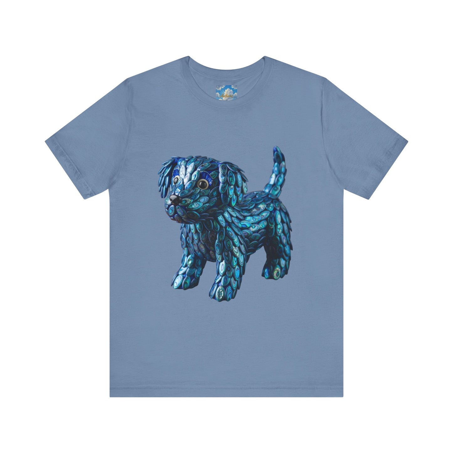 Cute Abalone Blue Puppy Graphic Jersey Tee