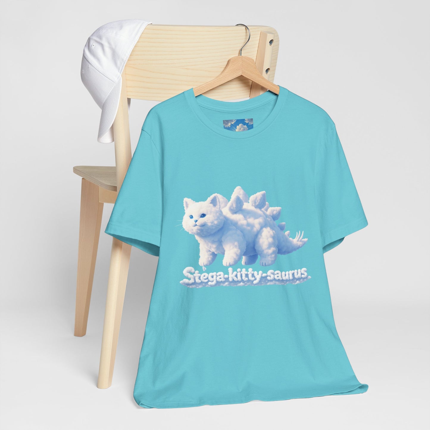 Stega-Kitty-Saurus Tee — Cute Dinosaur Cat Graphic T‑Shirt
