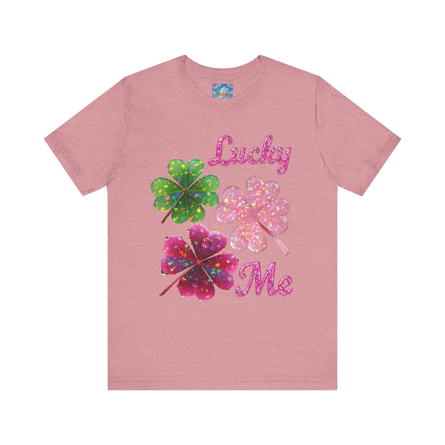 Lucky Me T-Shirt Opalesia Four Leaf Clovers— St. Patrick's Day Clover Graphic Tee