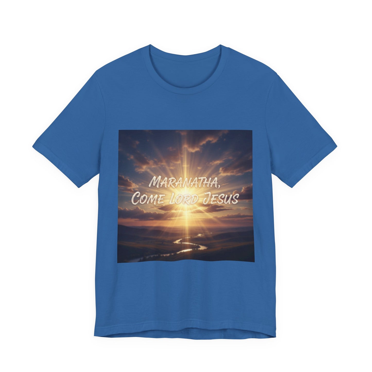 Maranatha, Come Lord Jesus Inspirational Tee, Faith-Based T-Shirt, Unisex Christian Apparel, Short Sleeve Spiritual Shirt, Hope and Encouragement Top