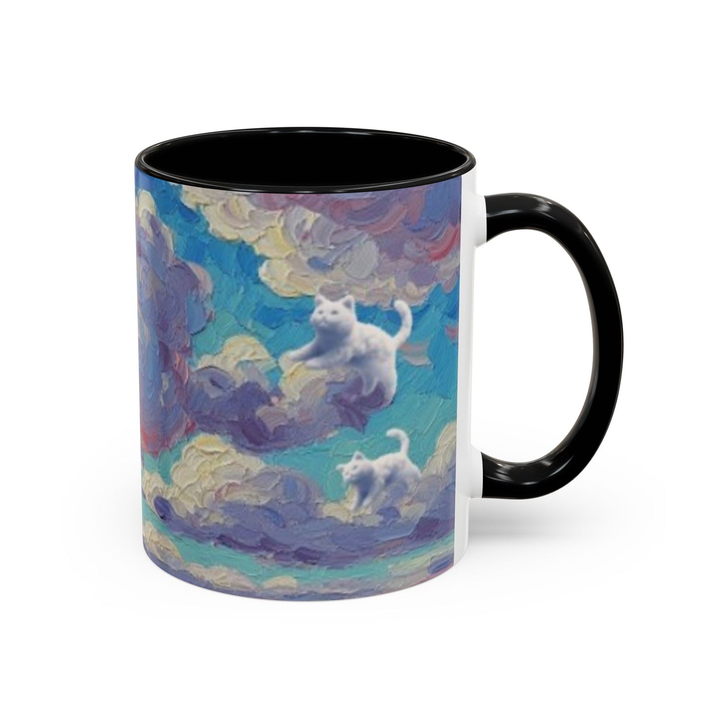 Whimsical Cat Cloud in Cloudtopia Coffee Mug, Fantasy Drinkware, Cute Cat Mug, Gift for Cat Lovers, Art-Inspired Ceramic Cup, Cozy Home Essentials