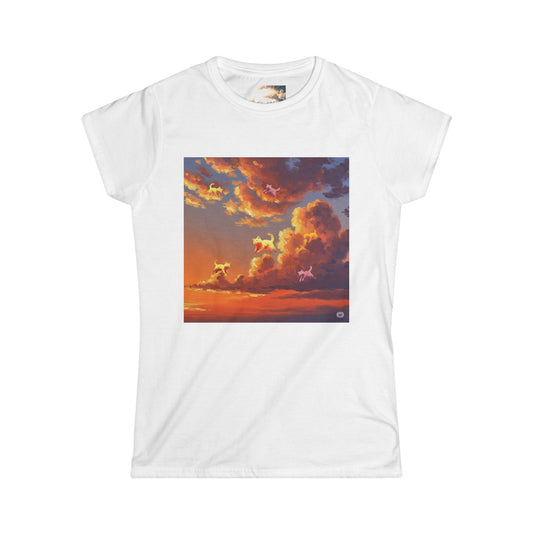 Sunset Dreams Women's Softstyle Tee, Inspirational T-Shirt, Nature Art Tee, Gift for Her, Relaxed Fit Tee