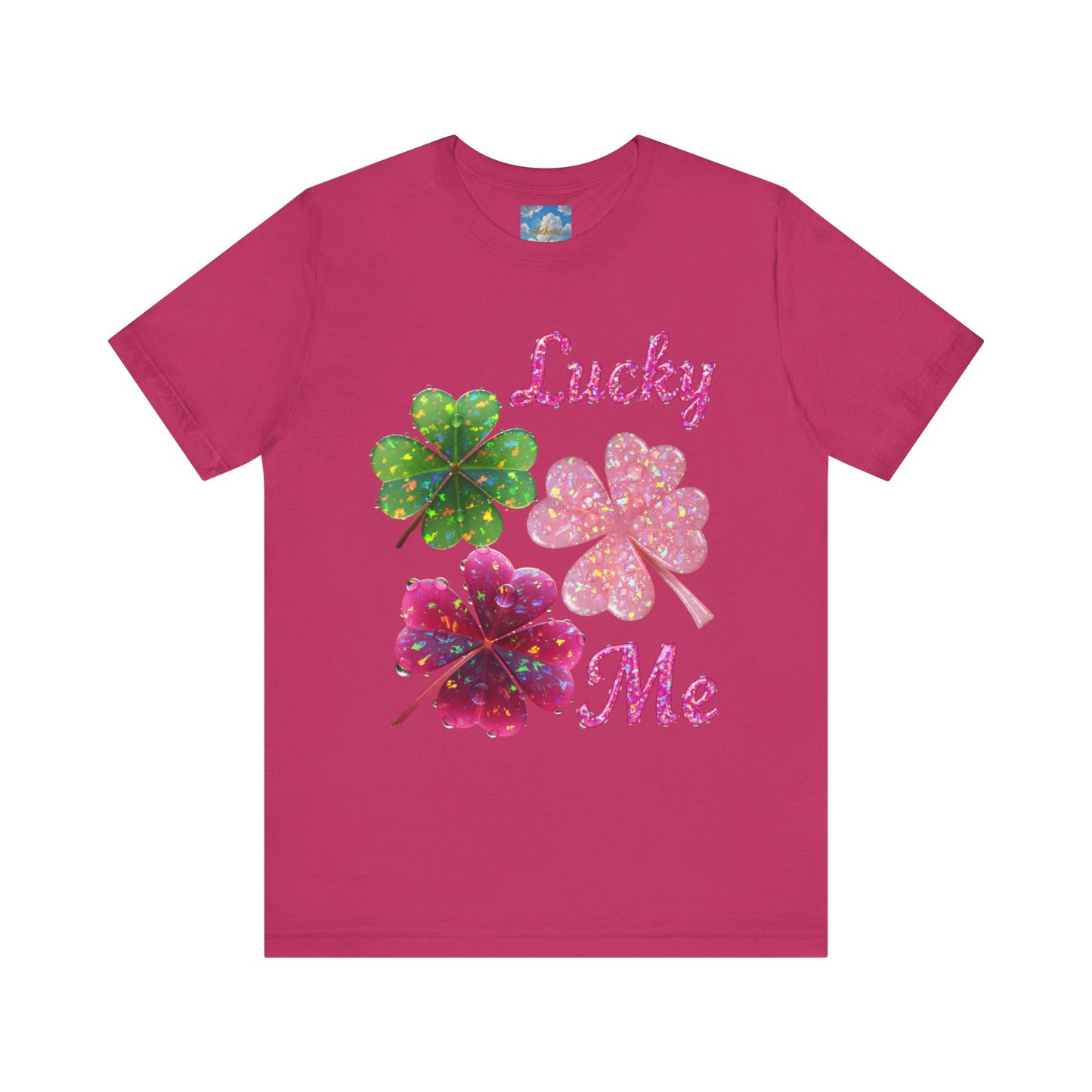 Lucky Me T-Shirt Opalesia Four Leaf Clovers— St. Patrick's Day Clover Graphic Tee