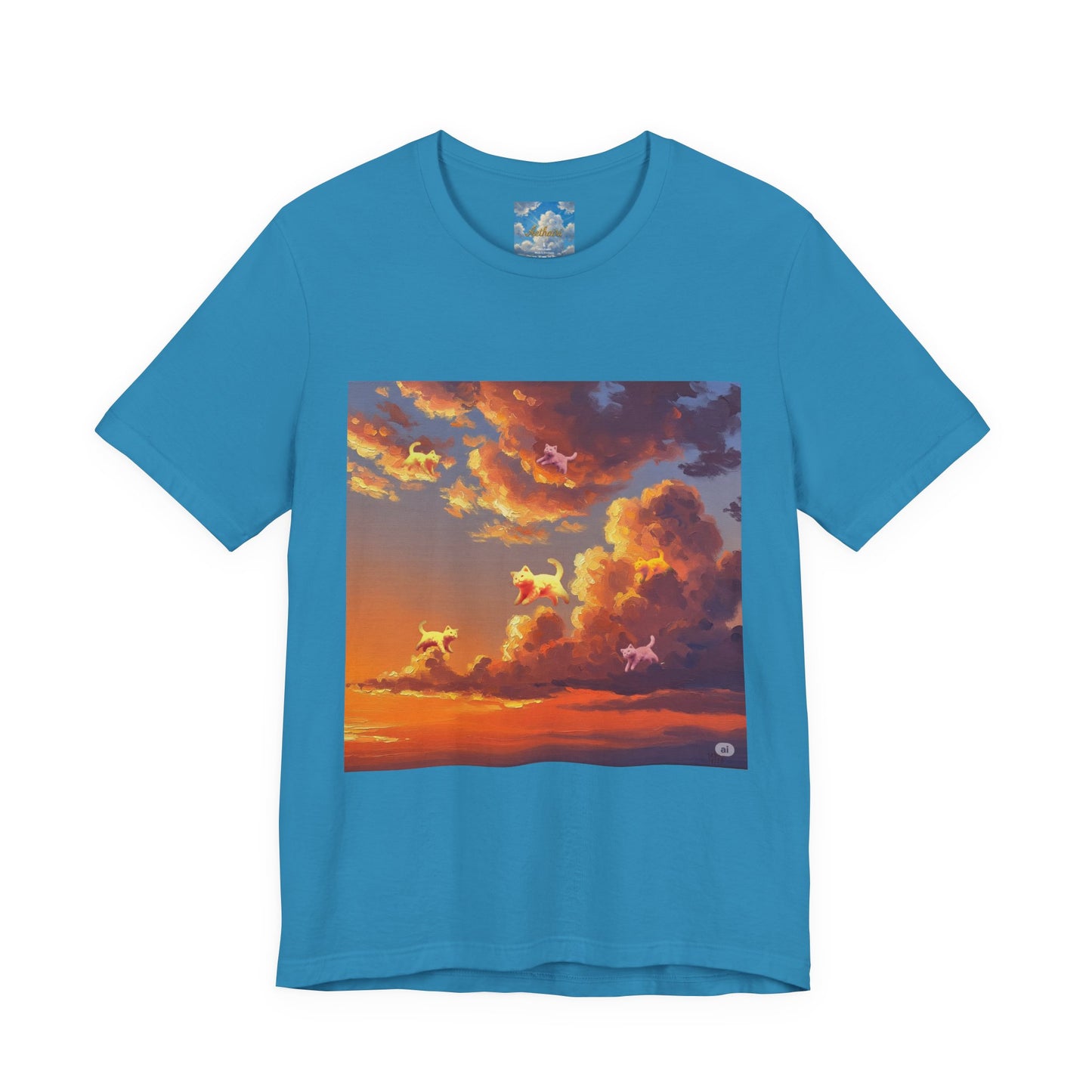 Aethairi Kitties  becoming part of the magnificent Sunset, Stunning Sunset, Jersey Tee
