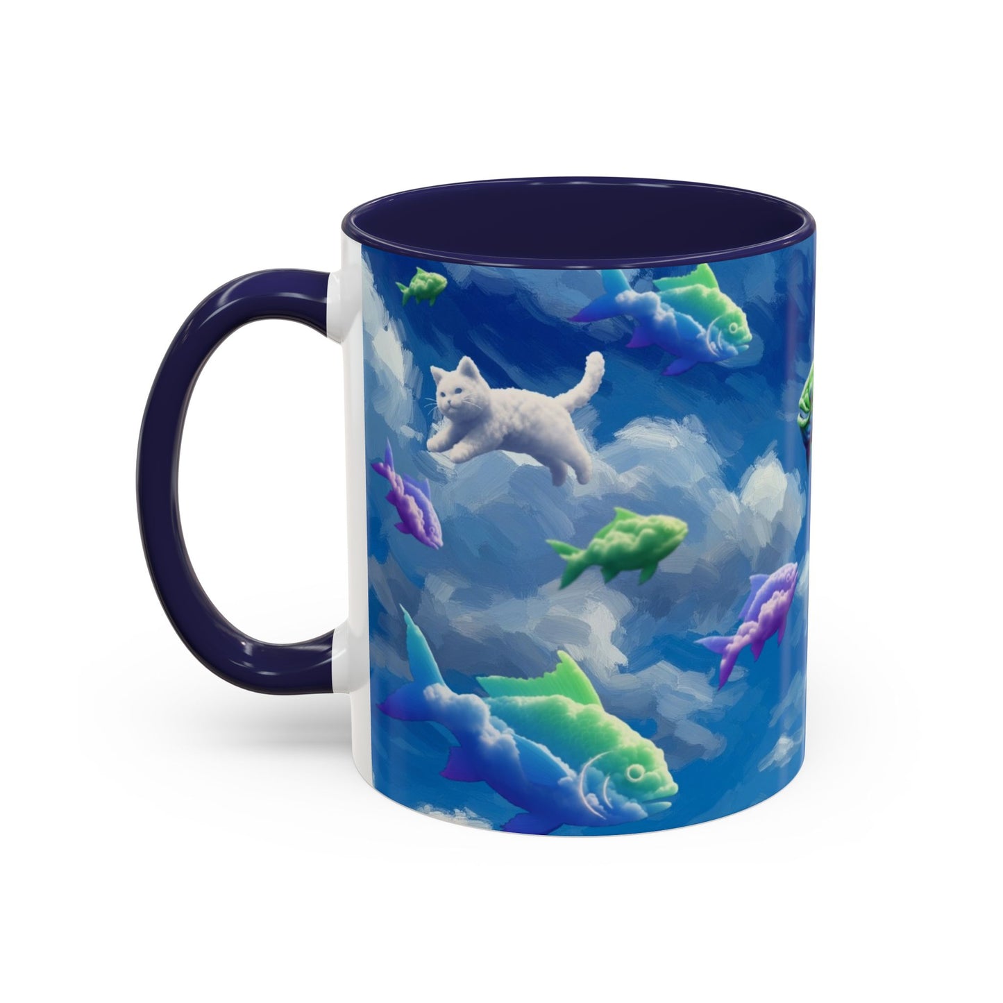 Whimsical Fish Mug, Fantasy Coffee Cup, Unique Gift for Ocean Lovers, Nautical Home Decor, Dreamy Coffee Beverage