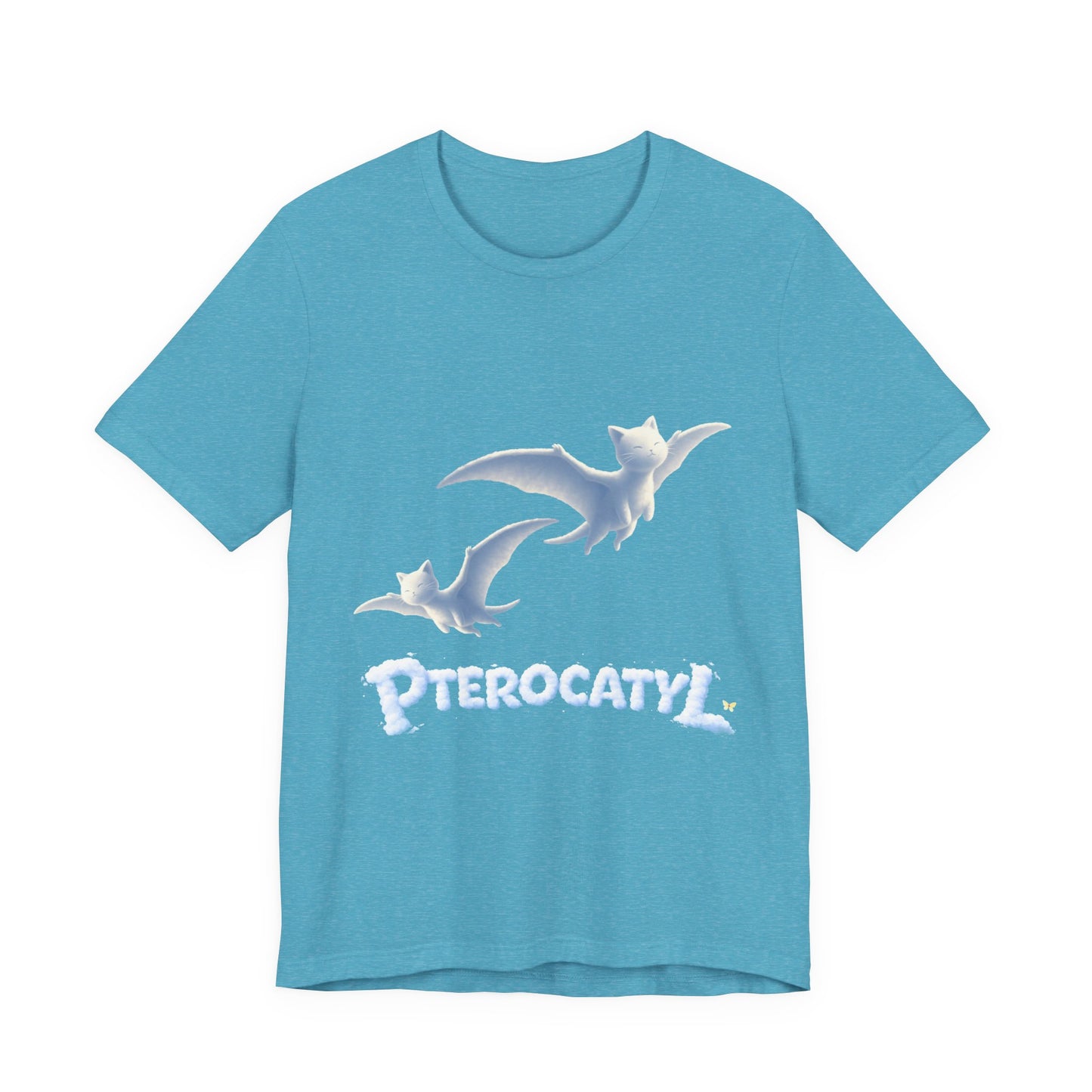 Pterocatyl Cat-Pterosaur Graphic Tee — Funny Cat Flying Shirt