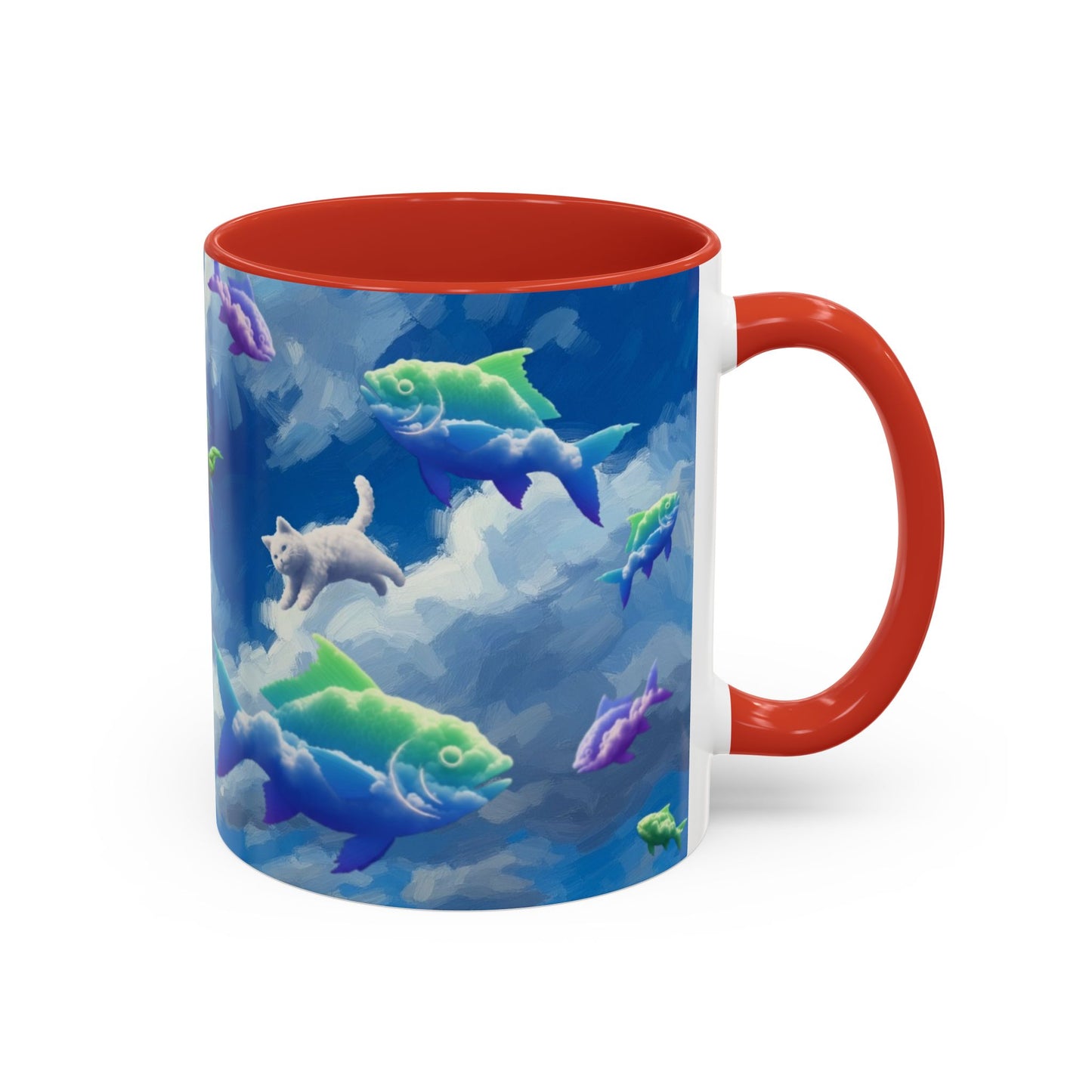 Whimsical Fish Mug, Fantasy Coffee Cup, Unique Gift for Ocean Lovers, Nautical Home Decor, Dreamy Coffee Beverage