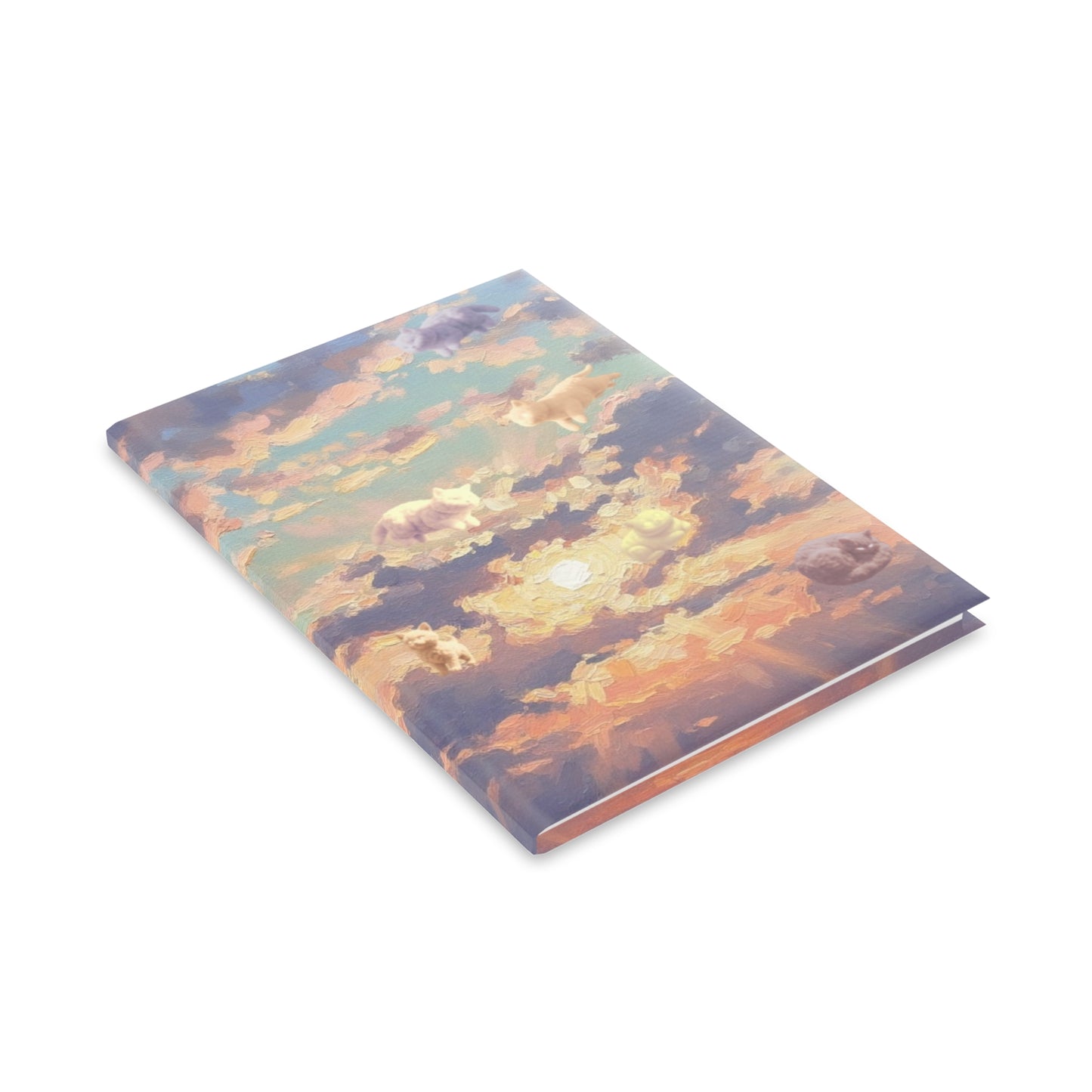 Kitty Dreamscape Hardcover Notebook — Puffy Cover Journaling Gift