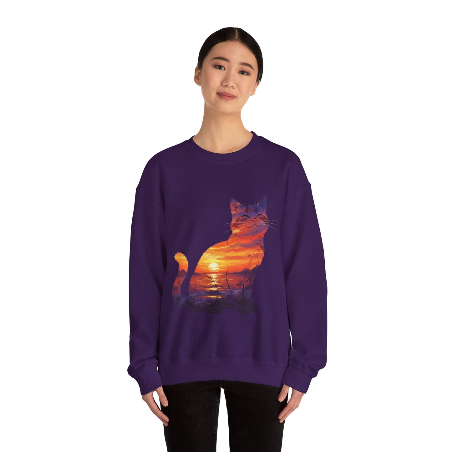Kitty of the Sunset Sweatshirt | Cat Lover Sweatshirt | Gorgeous Sunset