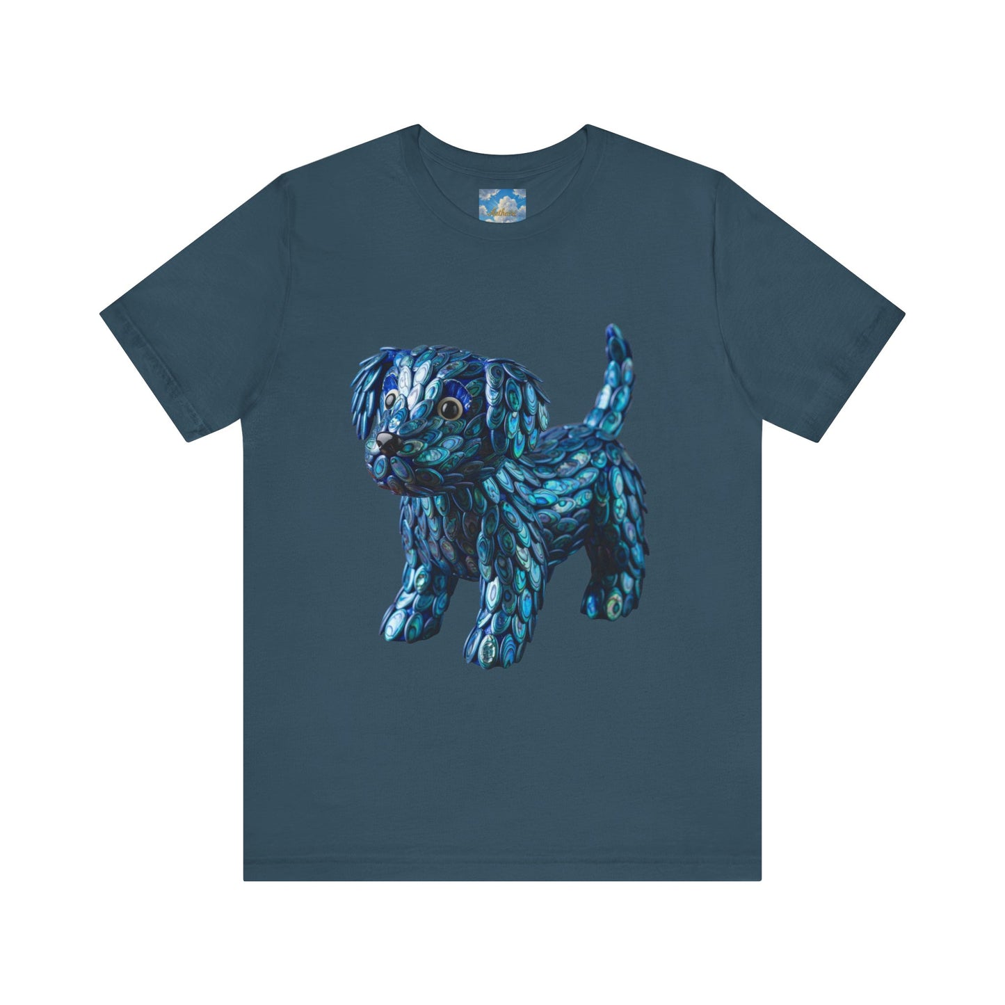 Cute Abalone Blue Puppy Graphic Jersey Tee