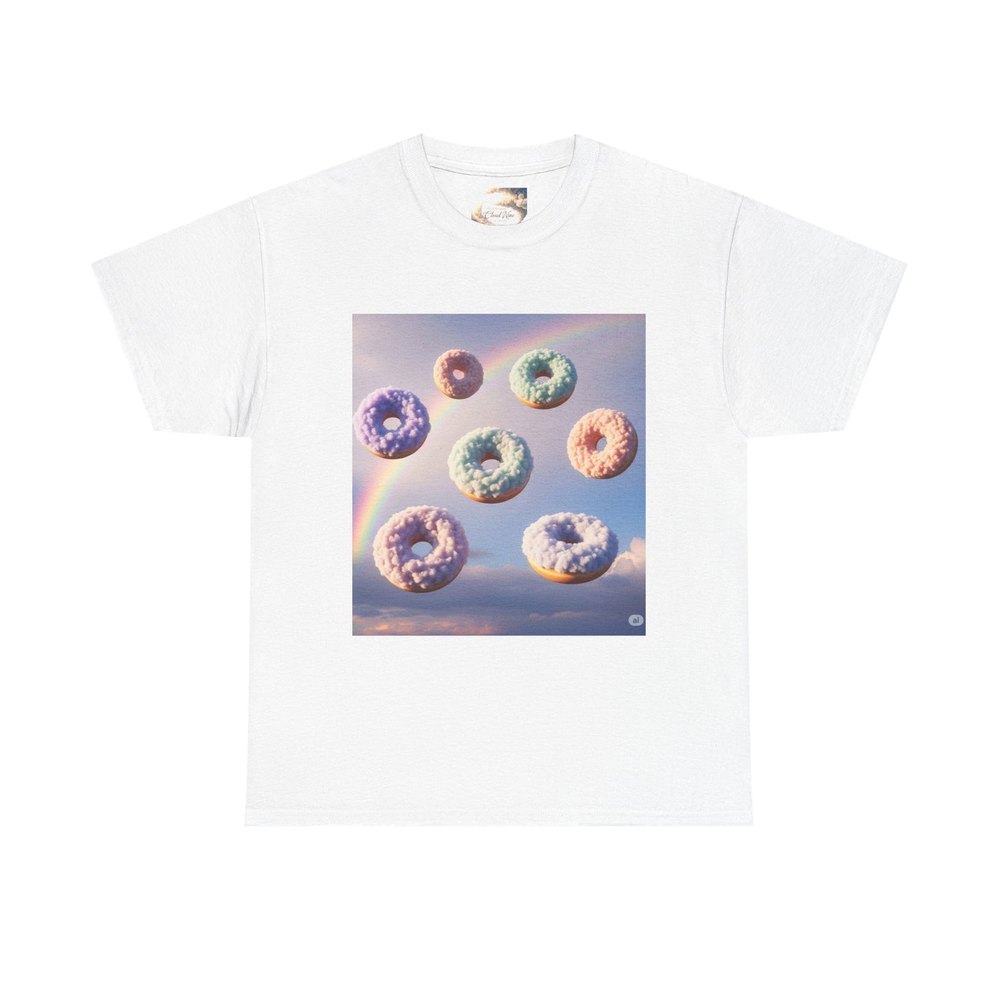 Cloud Donuts, The LORD is HOLY Whimsical Heavy Cotton Tee with Donuts & Inspirational Cloud