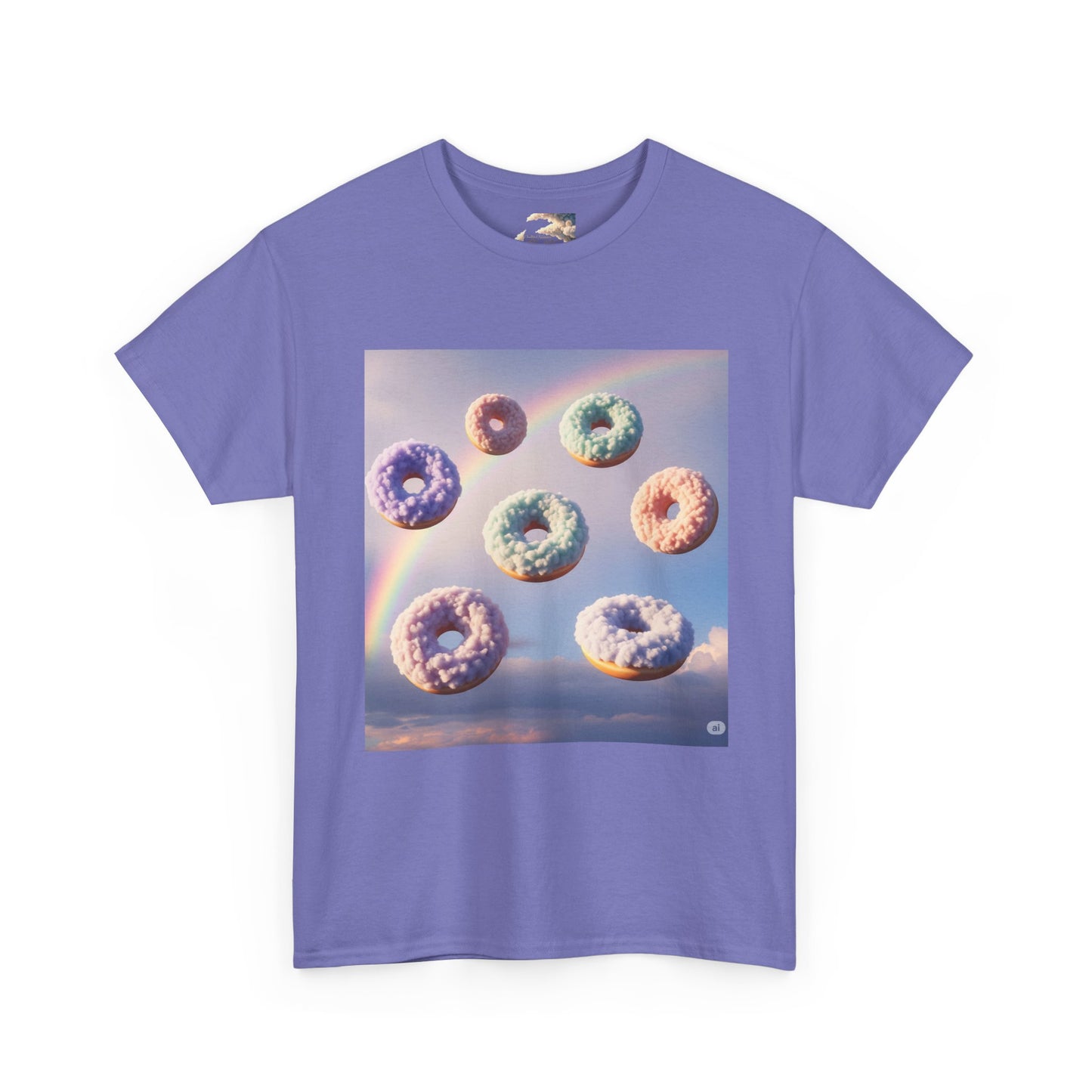 Cloud Donuts, The LORD is HOLY Whimsical Heavy Cotton Tee with Donuts & Inspirational Cloud