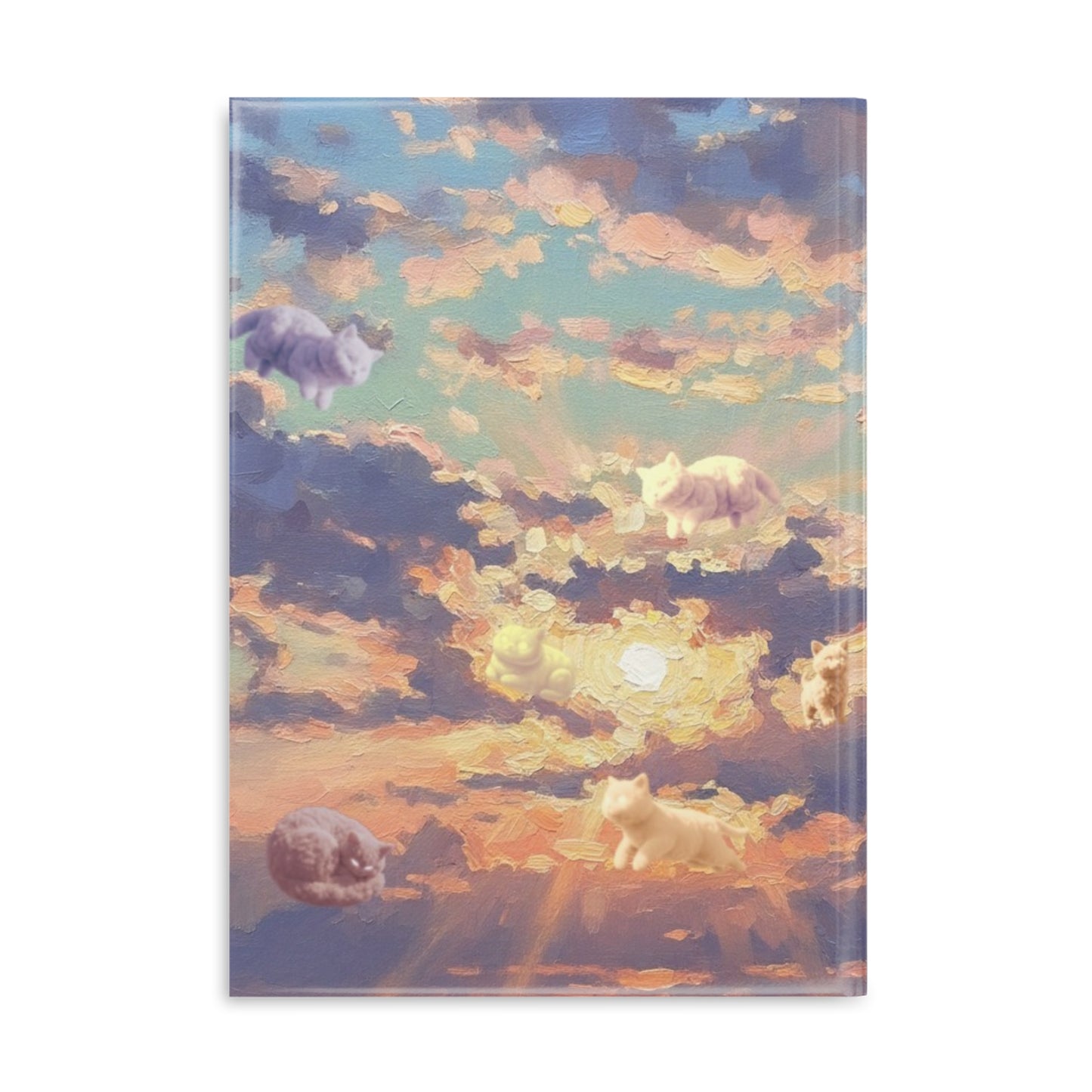 Kitty Dreamscape Hardcover Notebook — Puffy Cover Journaling Gift