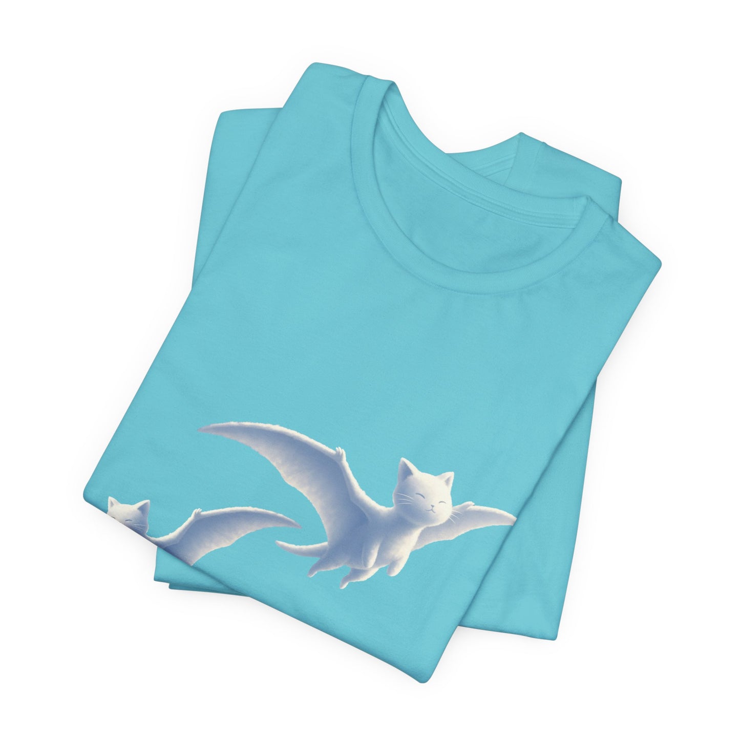 Pterocatyl Cat-Pterosaur Graphic Tee — Funny Cat Flying Shirt