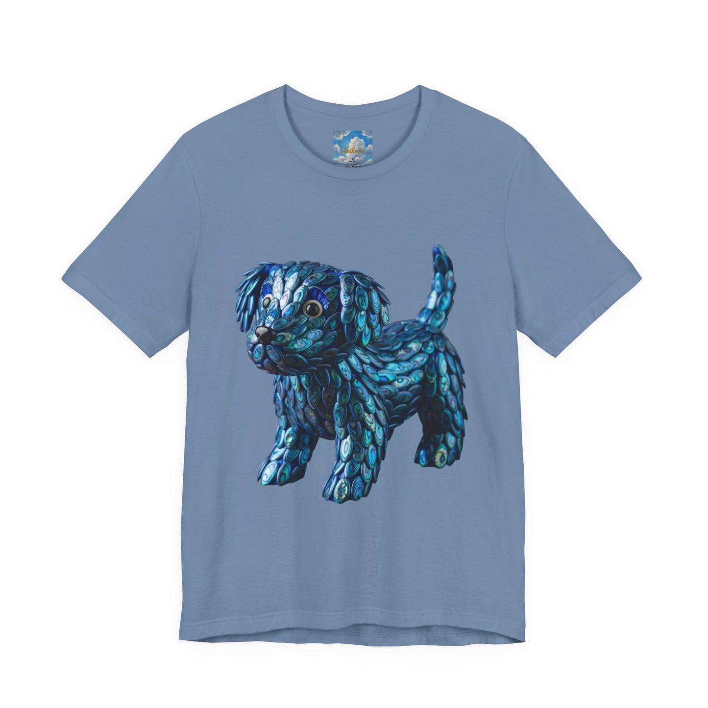 Cute Abalone Blue Puppy Graphic Jersey Tee