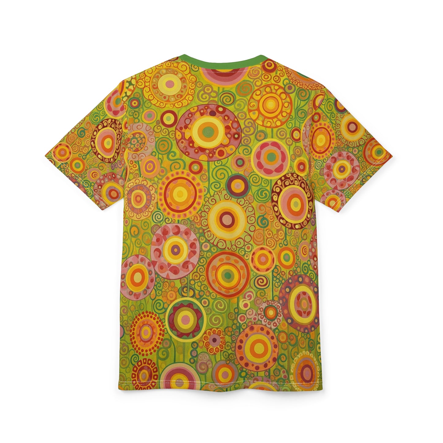 Vibrant Floral Cut & Sew Tee, Colorful Summer Shirt, Bohemian Style Tee, Unique Graphic T-Shirt, Gift for Nature Lovers