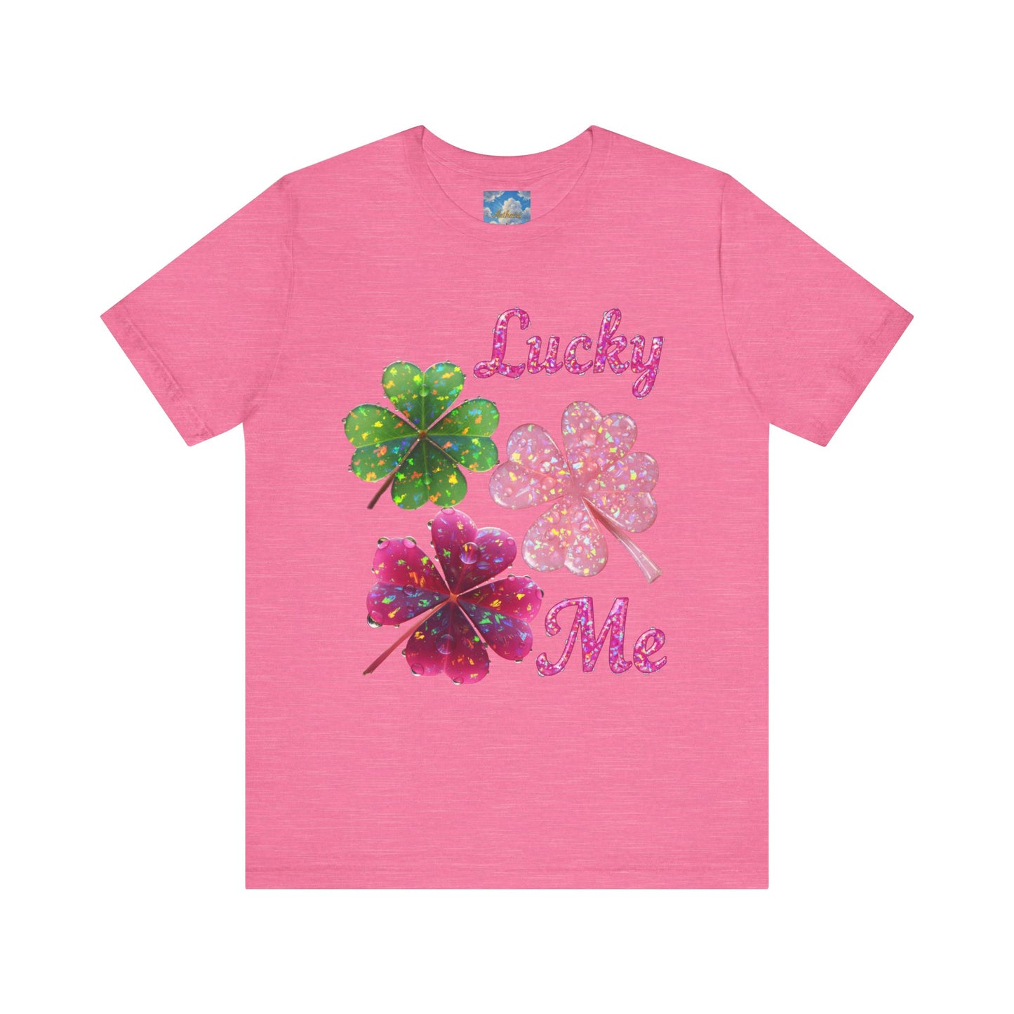Lucky Me T-Shirt Opalesia Four Leaf Clovers— St. Patrick's Day Clover Graphic Tee