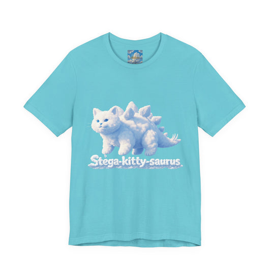 Stega-Kitty-Saurus Tee — Cute Dinosaur Cat Graphic T‑Shirt
