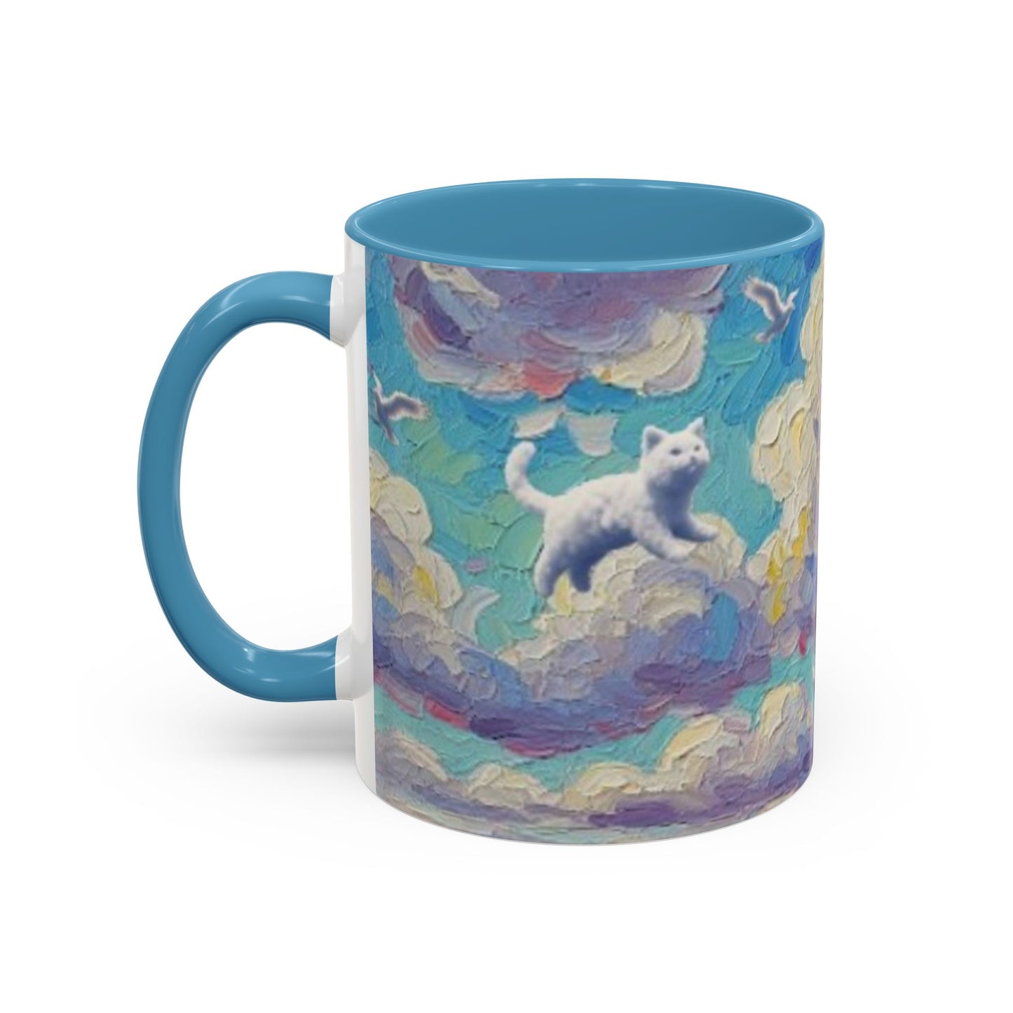 Whimsical Cat Cloud in Cloudtopia Coffee Mug, Fantasy Drinkware, Cute Cat Mug, Gift for Cat Lovers, Art-Inspired Ceramic Cup, Cozy Home Essentials