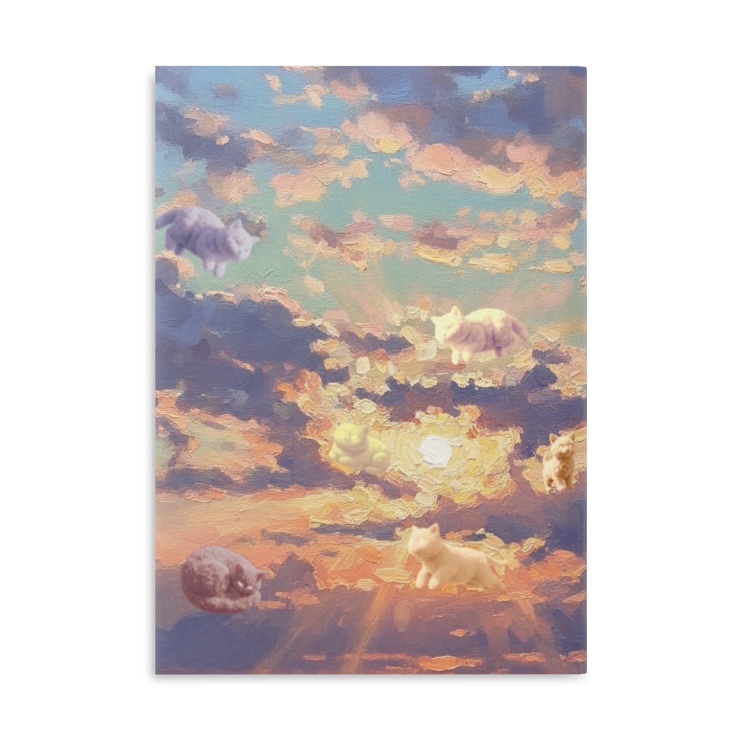 Kitty Dreamscape Hardcover Notebook — Puffy Cover Journaling Gift