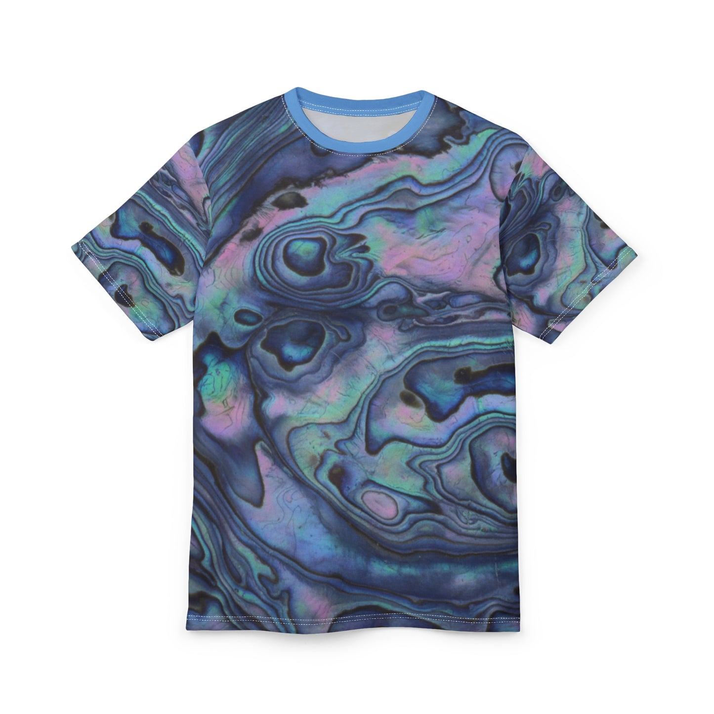 Iridescent Abalone Swirl Tee | All-Over Print Shirt