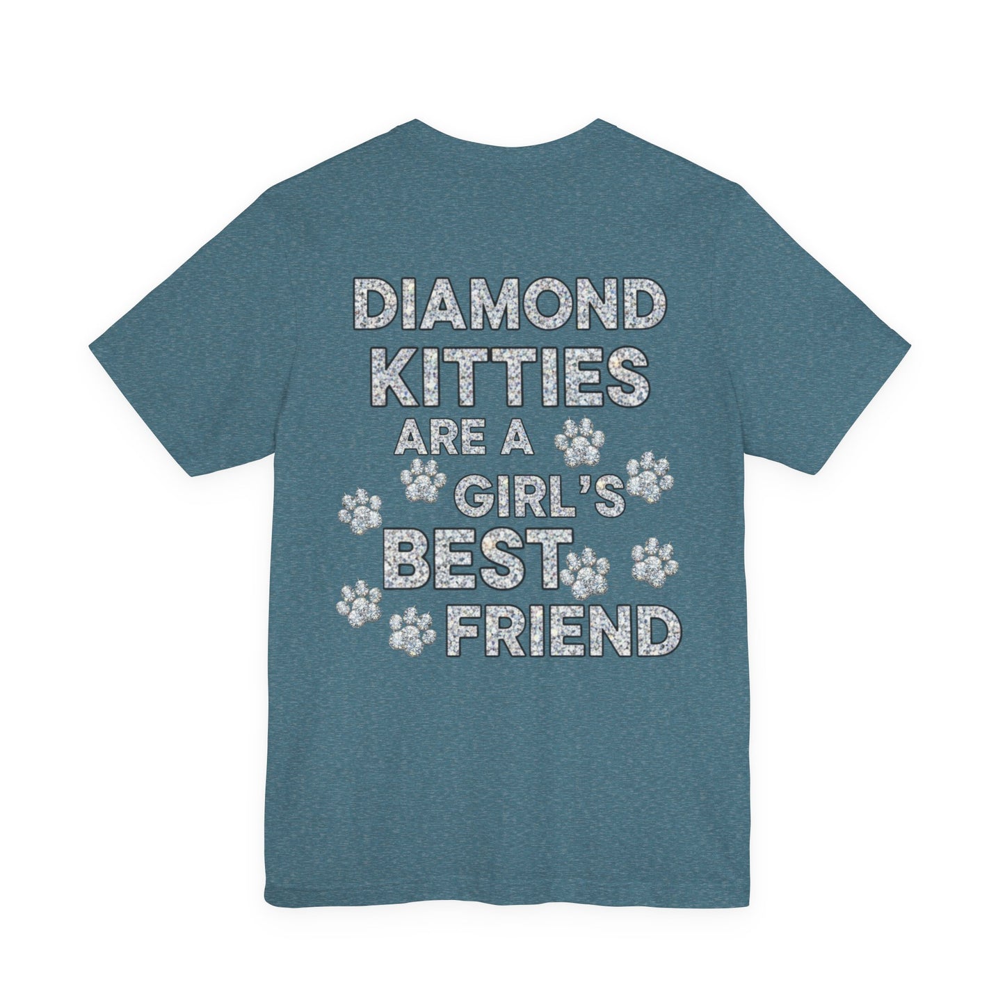 Diamond Kitties Are A Girl's Best Friend Tee Sparkling Diamond Kitty
