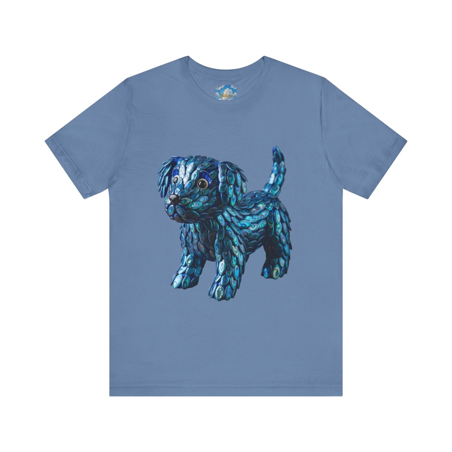 Cute Abalone Blue Puppy Graphic Jersey Tee