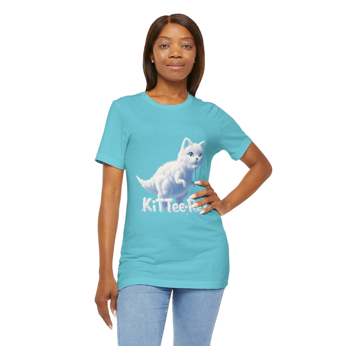 Kittee-Rex Cat T‑Shirt — Cute Dino Cat Graphic Tee