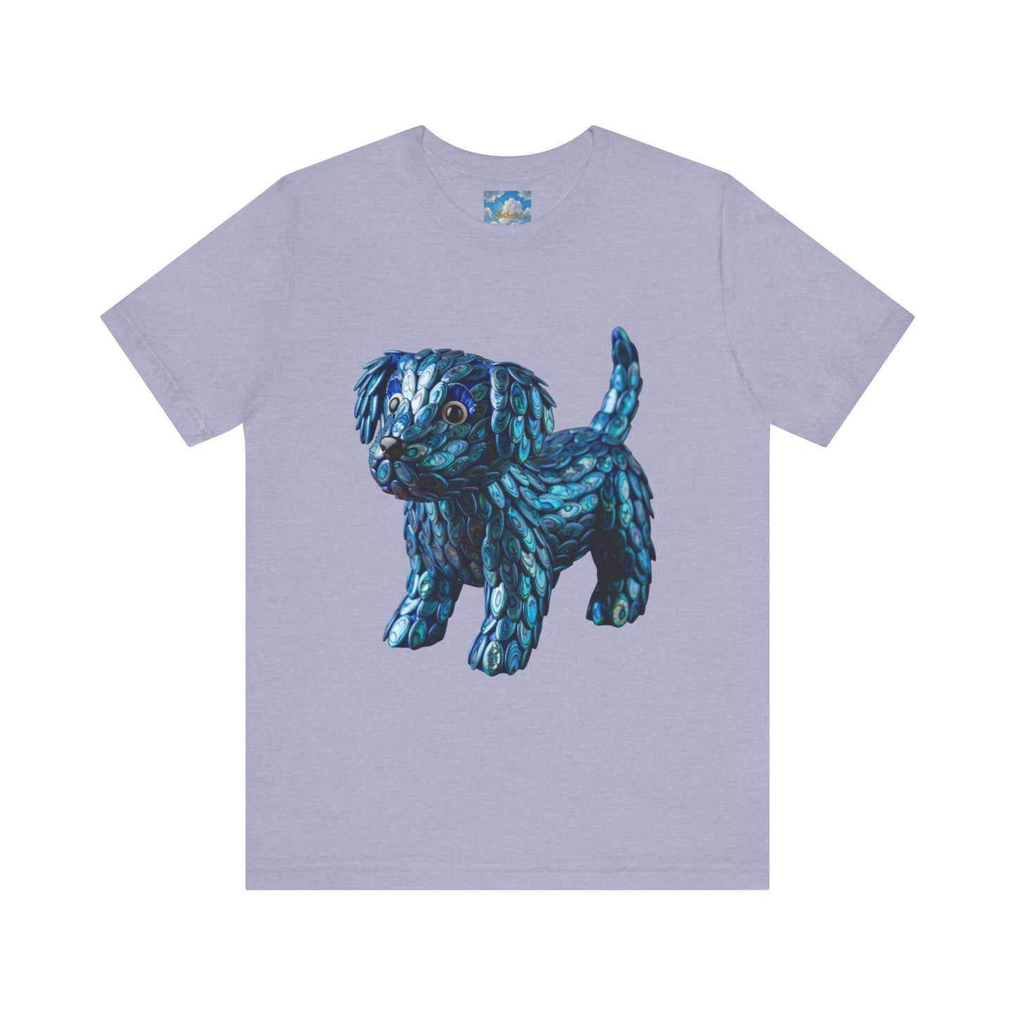 Cute Abalone Blue Puppy Graphic Jersey Tee