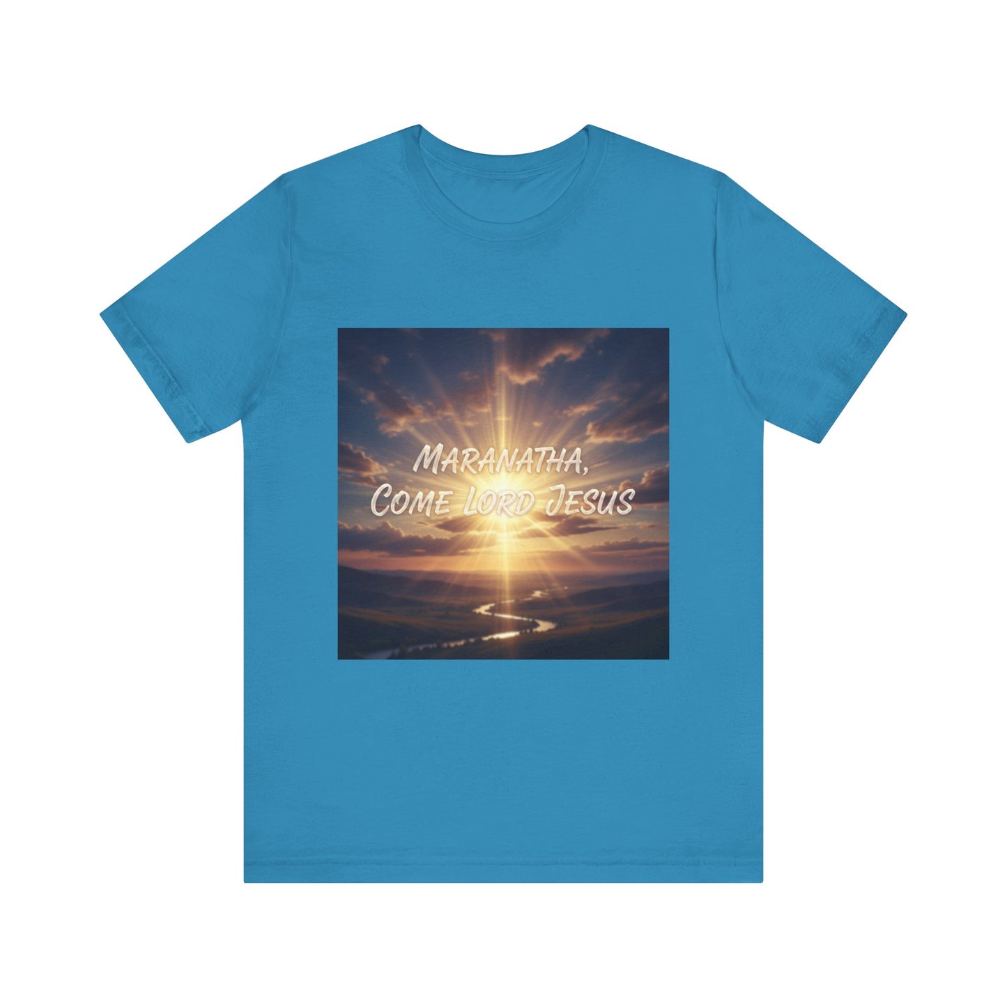 Maranatha, Come Lord Jesus Inspirational Tee, Faith-Based T-Shirt, Unisex Christian Apparel, Short Sleeve Spiritual Shirt, Hope and Encouragement Top