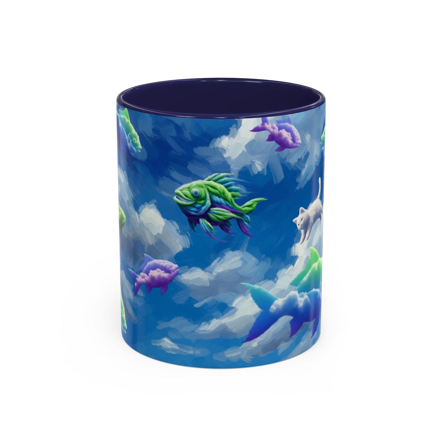 Whimsical Fish Mug, Fantasy Coffee Cup, Unique Gift for Ocean Lovers, Nautical Home Decor, Dreamy Coffee Beverage