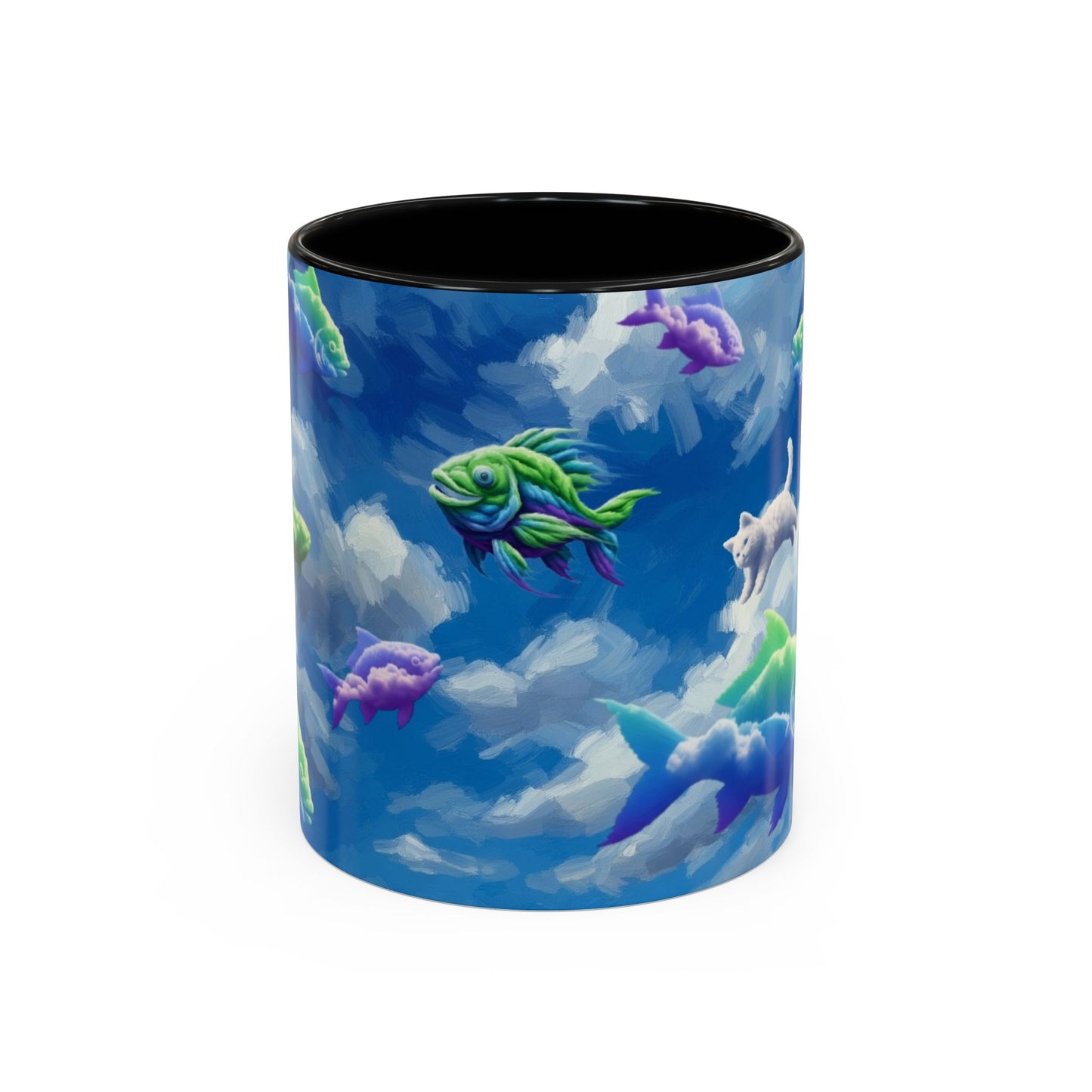 Whimsical Fish Mug, Fantasy Coffee Cup, Unique Gift for Ocean Lovers, Nautical Home Decor, Dreamy Coffee Beverage