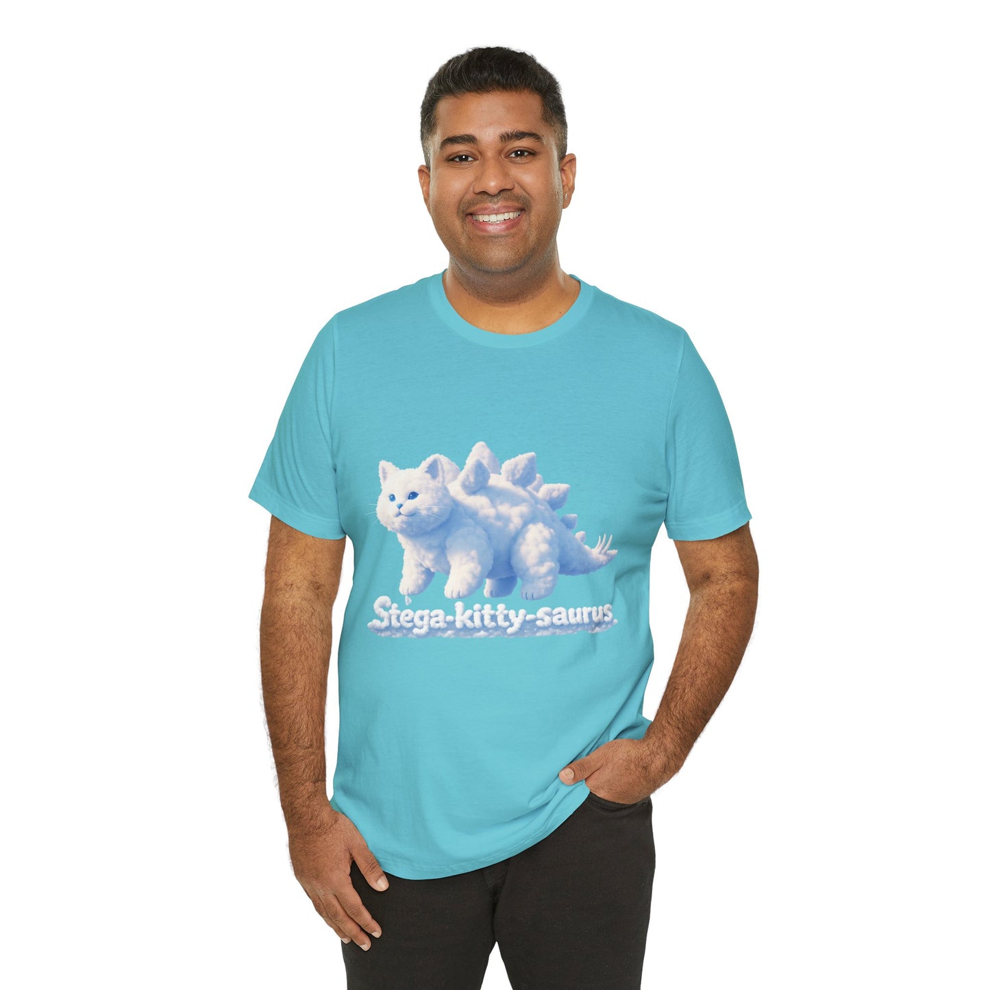 Stega-Kitty-Saurus Tee — Cute Dinosaur Cat Graphic T‑Shirt