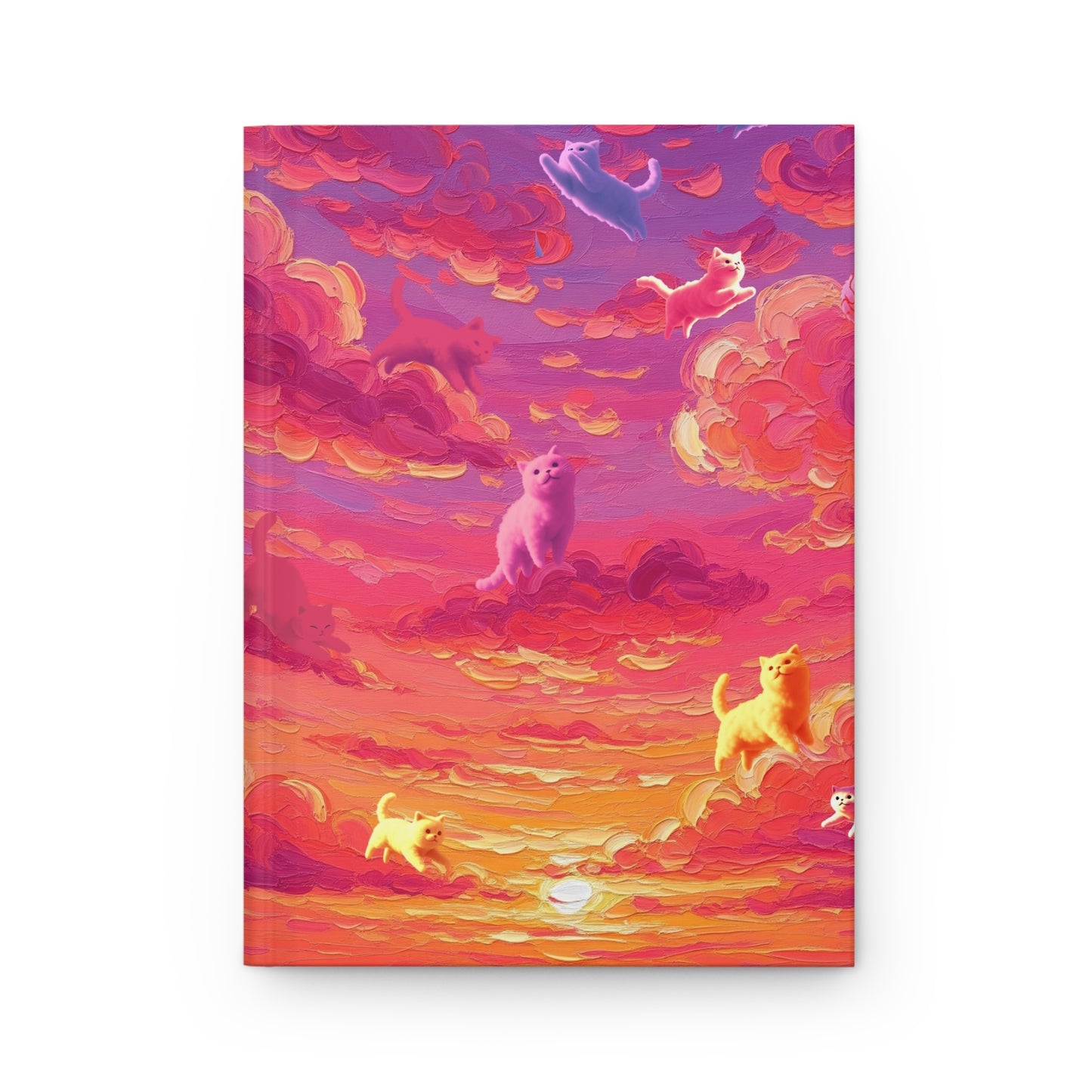 Whimsical Cloud Cats in Cloudtopia/Cloud World Sky, Hardcover Journal, Pet Lover Gift, Dreamy Notebook, Cat Art Diary, Colorful Writing Journal, Inspirational Gift