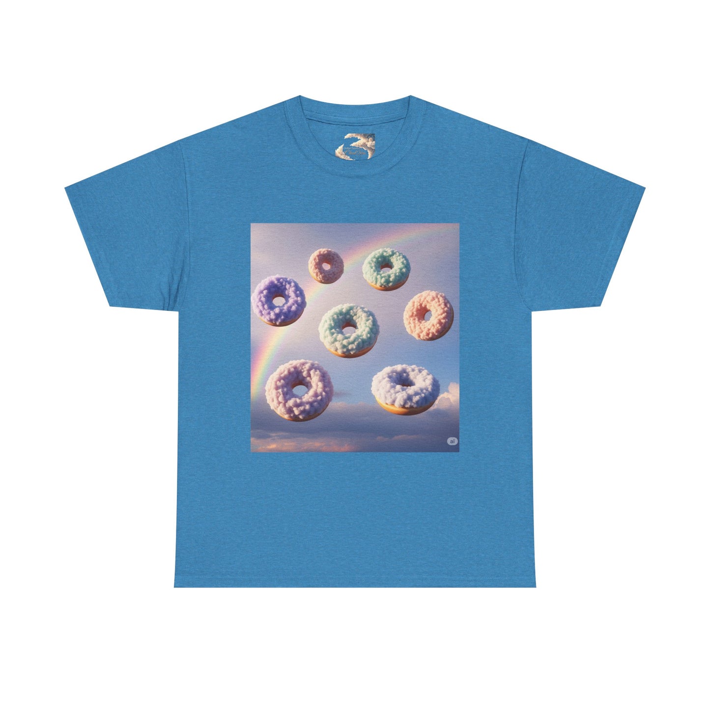 Cloud Donuts, The LORD is HOLY Whimsical Heavy Cotton Tee with Donuts & Inspirational Cloud