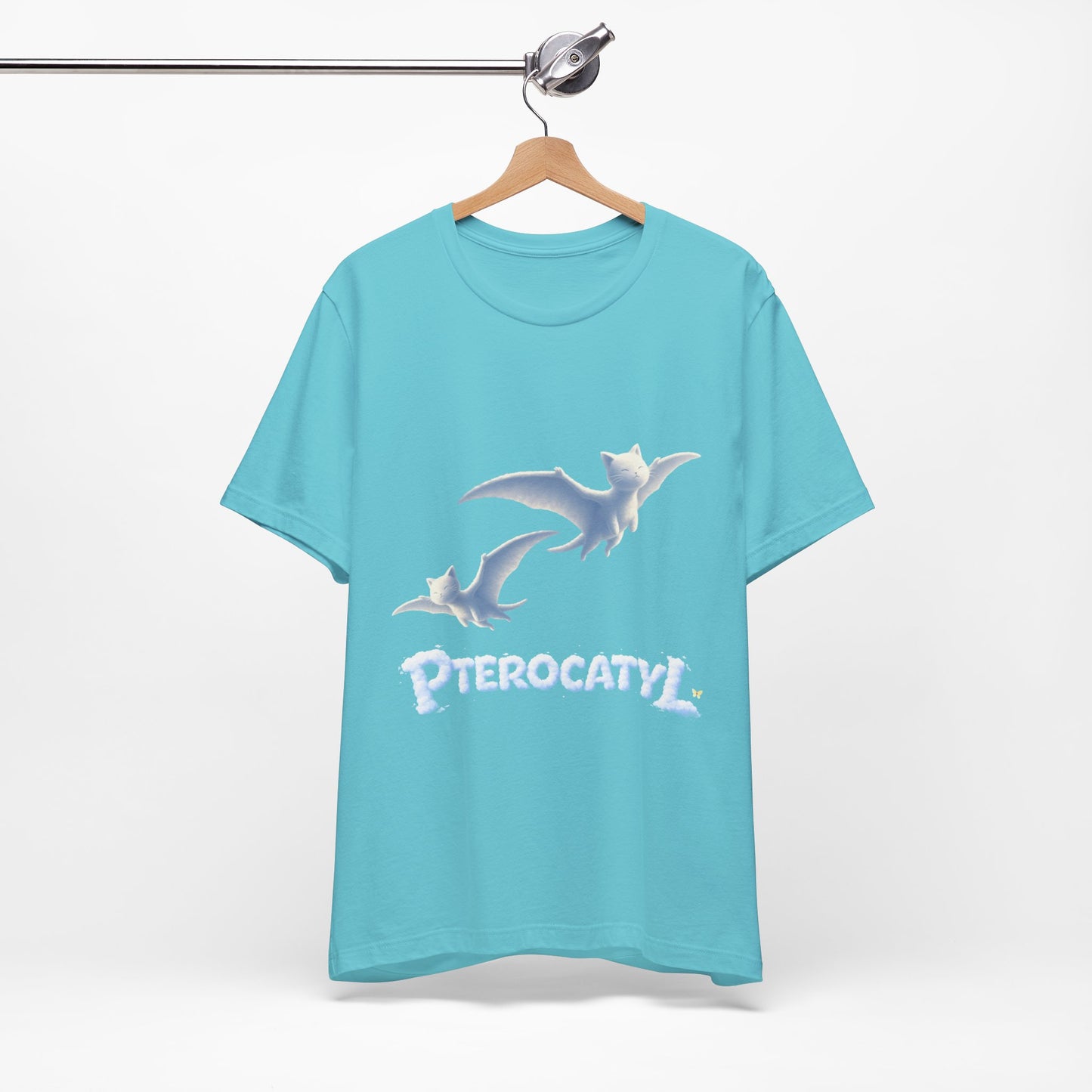 Pterocatyl Cat-Pterosaur Graphic Tee — Funny Cat Flying Shirt