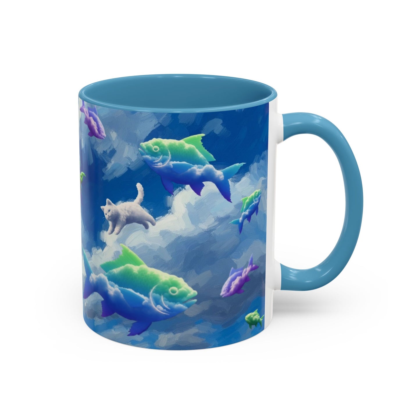 Whimsical Fish Mug, Fantasy Coffee Cup, Unique Gift for Ocean Lovers, Nautical Home Decor, Dreamy Coffee Beverage