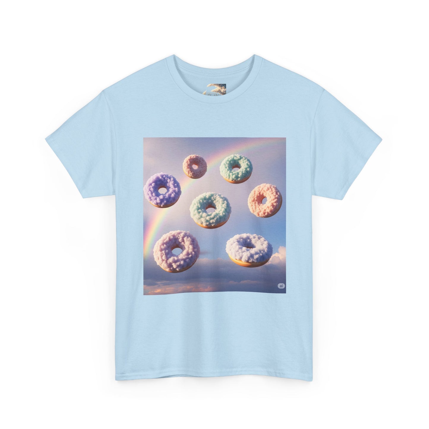 Cloud Donuts, The LORD is HOLY Whimsical Heavy Cotton Tee with Donuts & Inspirational Cloud